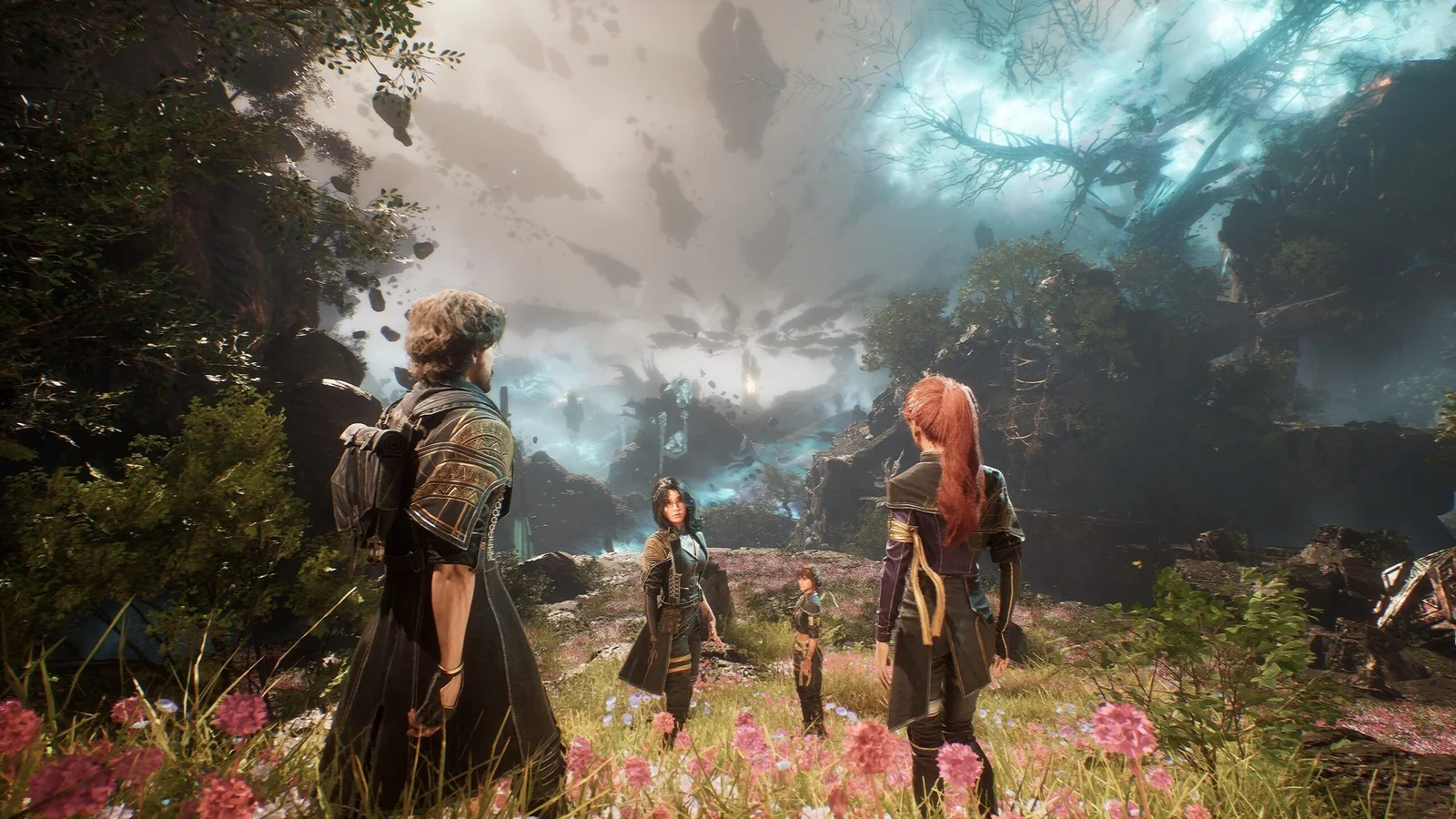Clair Obscur Expedition 33 party in an official fantasy gameplay scene
