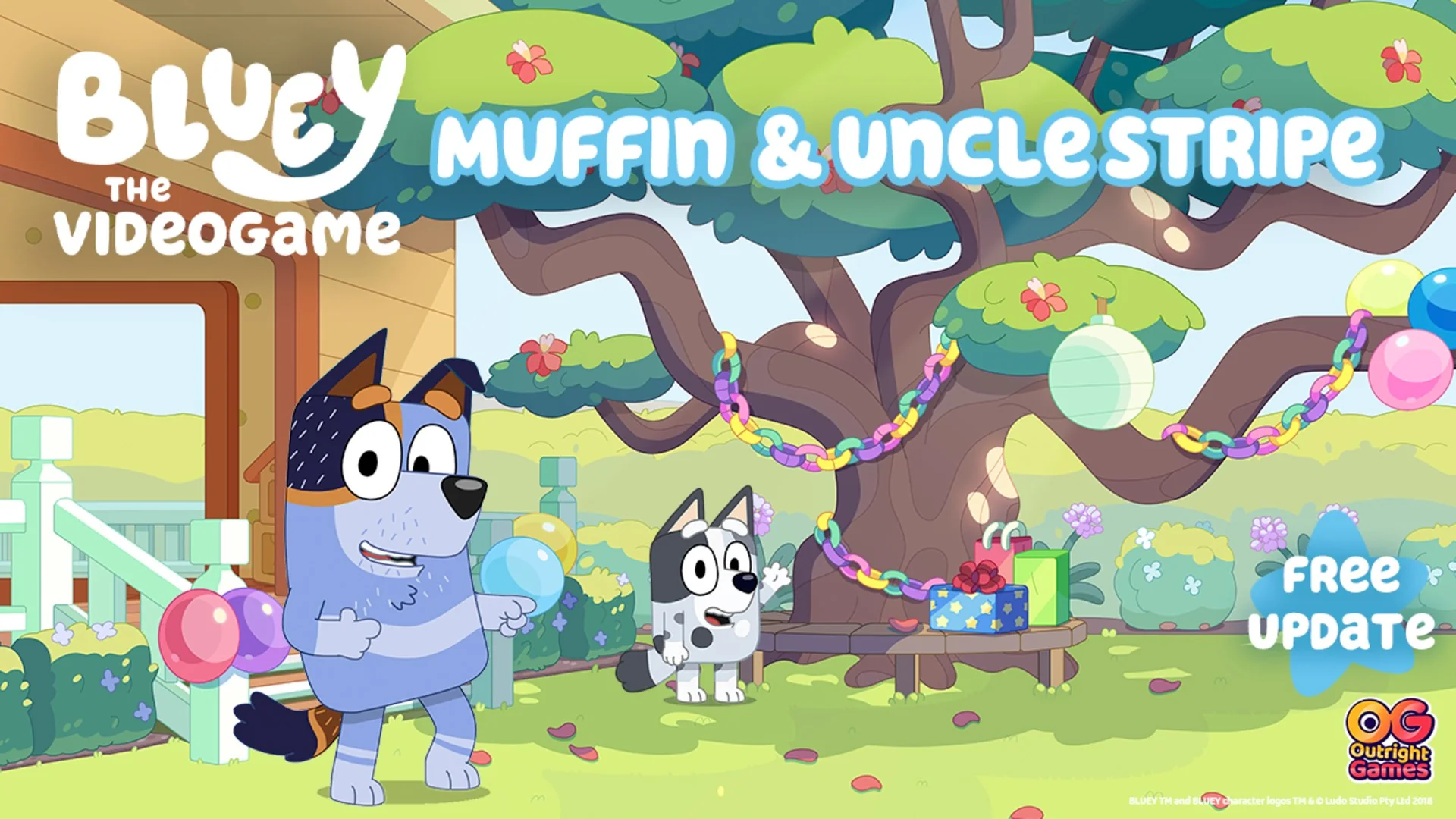 Bluey characters exploring together in Bluey: The Videogame
