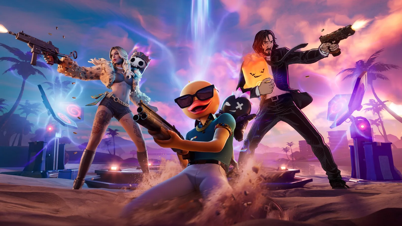 Fortnite characters in official Xbox Cloud Gaming promotional artwork