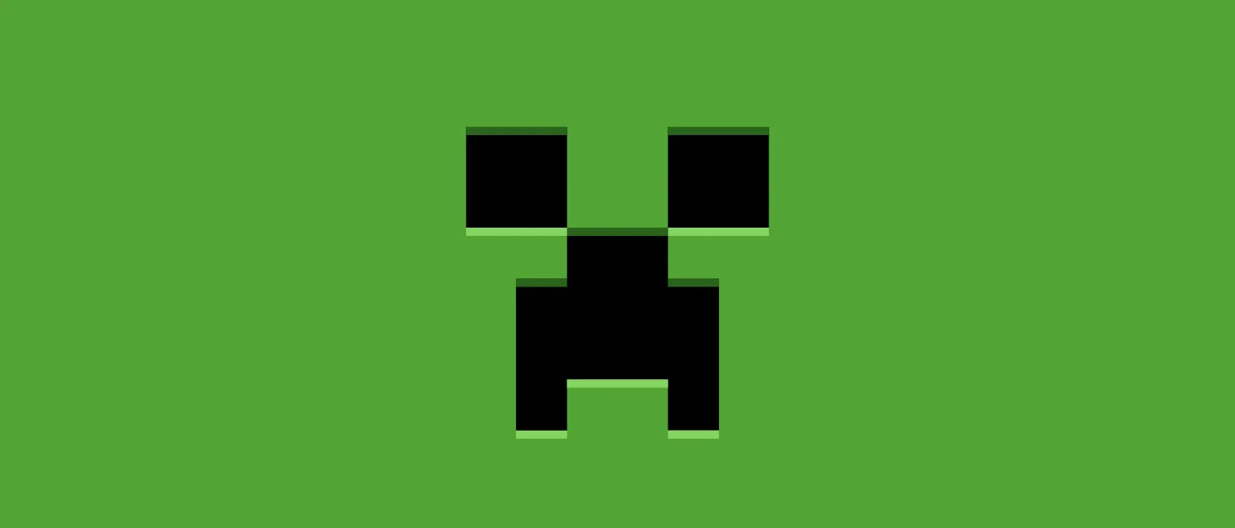 Pixelated Creeper face from Mojang's official Java versus Bedrock guide