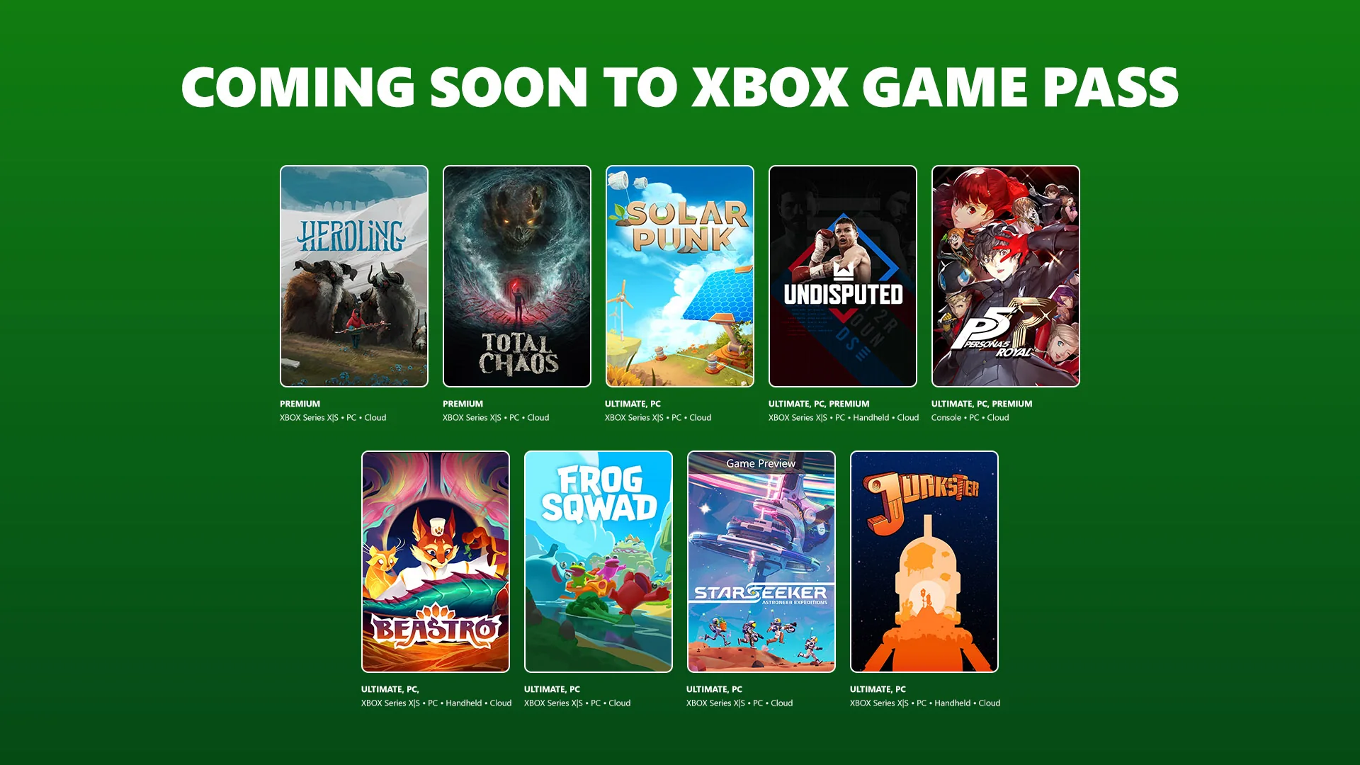 Official Xbox Game Pass June 2026 Wave 1 lineup artwork