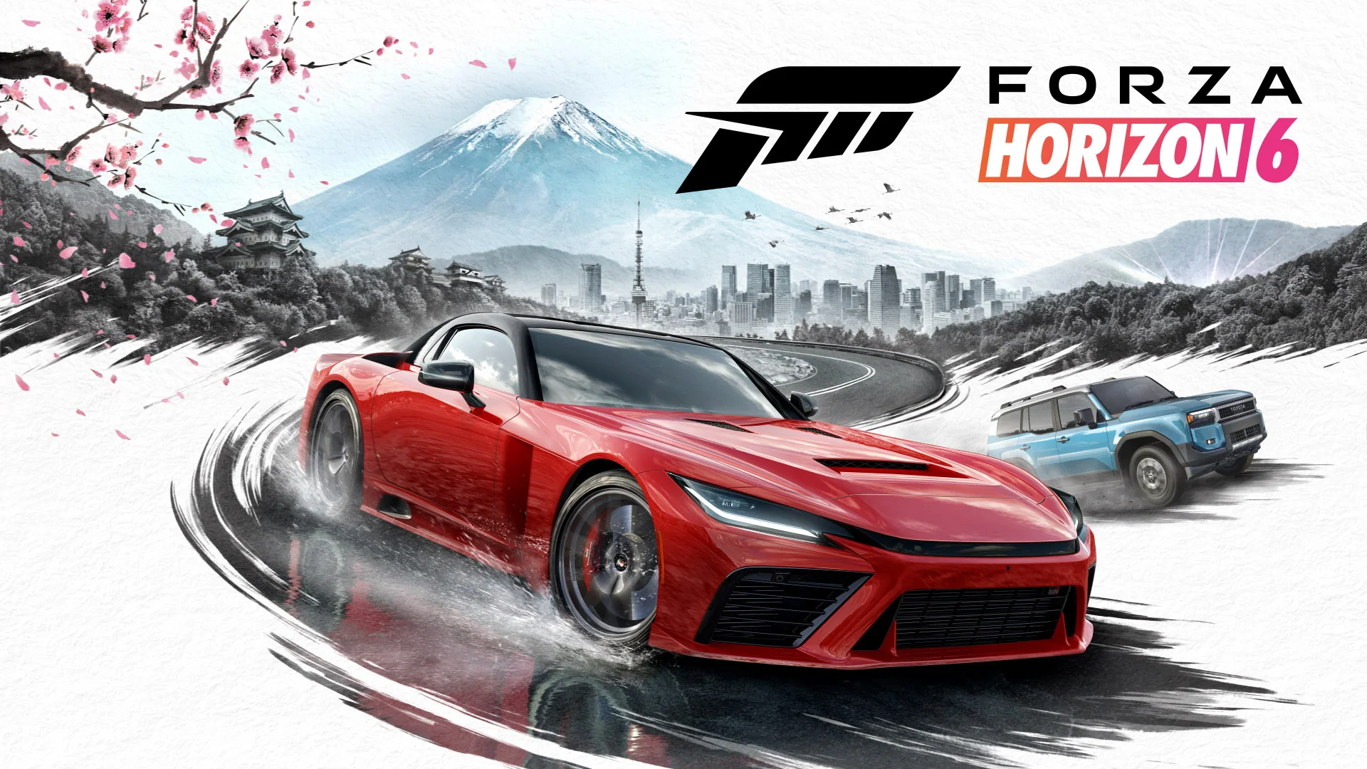 Forza Horizon 6 cars driving through Japan in an official Xbox screenshot